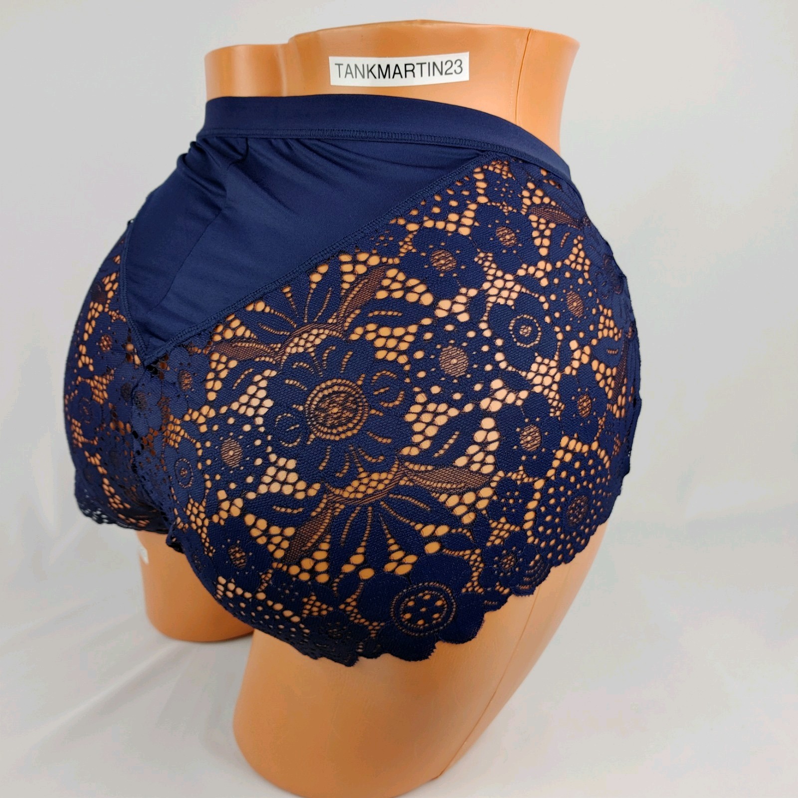 Lane Bryant Cacique No Show Full Brief Plus Panty Panties 14/16 Blue Lace Back