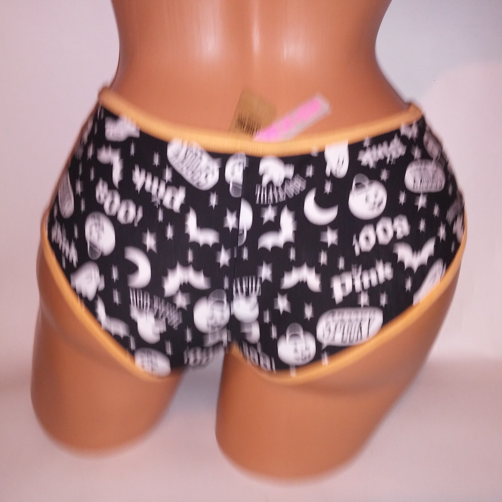 Victoria Secret PINK Panty Cheekster Black Orange White Halloween Ghost Pumpkin