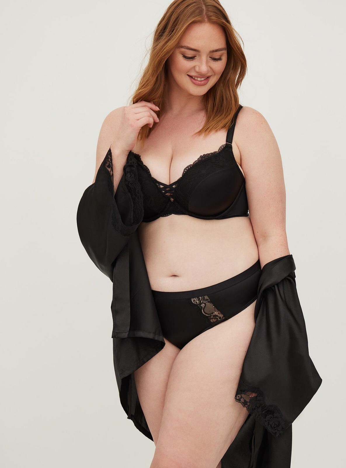 Torrid Black Cut Out Thong Panty – Microfiber & Lace 2x 3x 4x plus