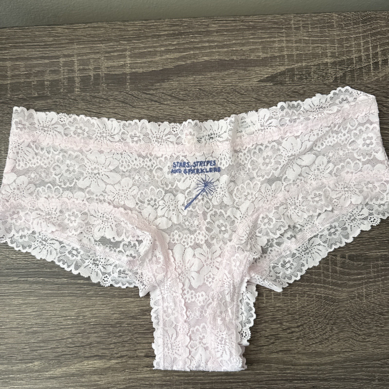 Pink By Victoria’s Secret Large Pink Floral Lace Cheeky Panties