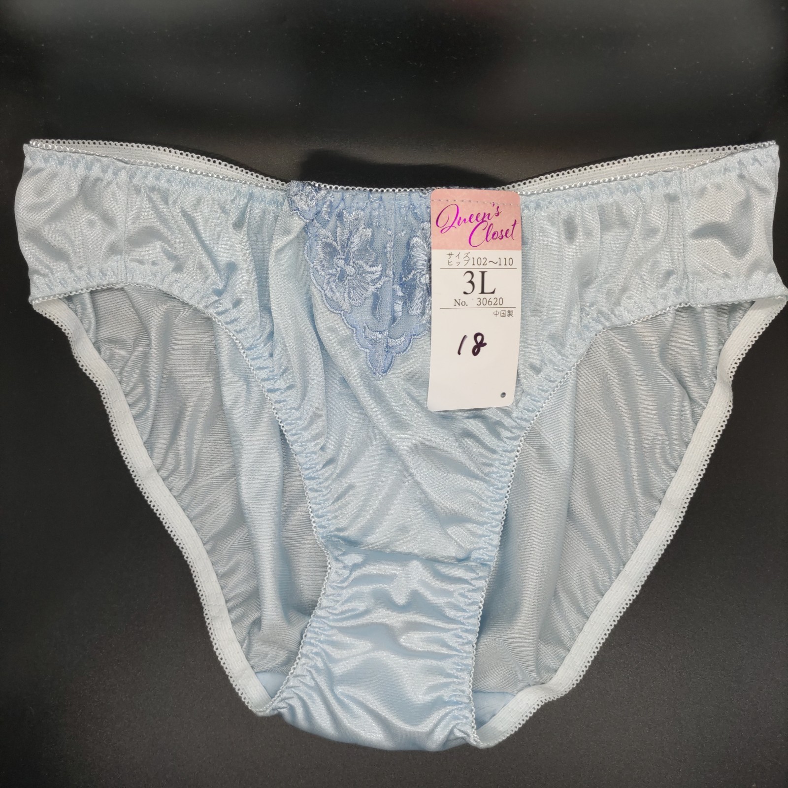 US SIZE L SHINY NYLON TRICOT PANTIES from Japan
