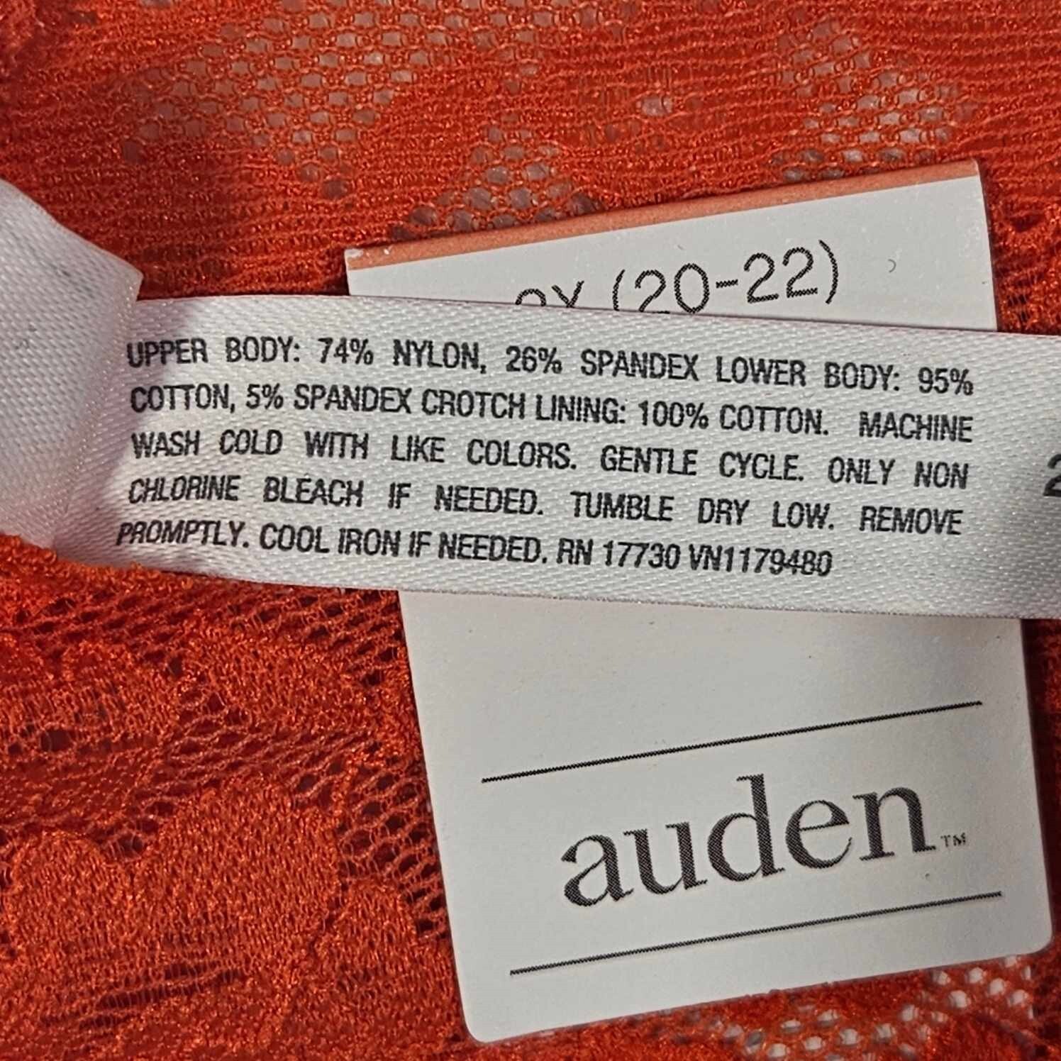 Auden 2pk Assorted Thong Underwear Womens Plus Size 2X Orange/Purple