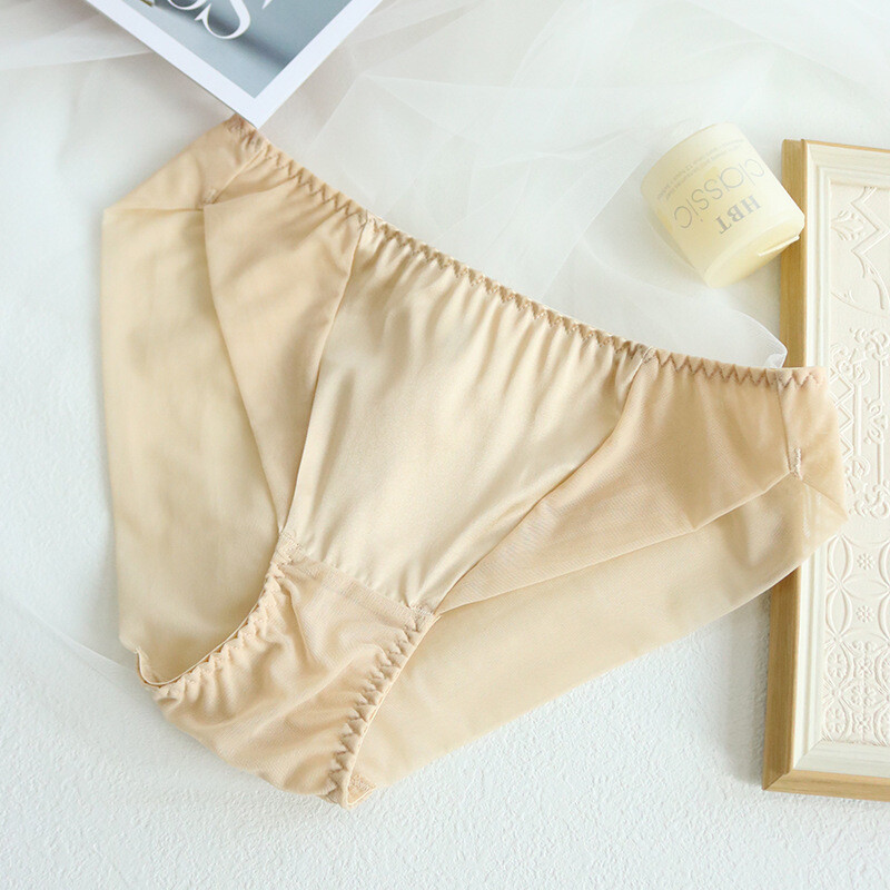 4 Pack Mulberry Silk Women Briefs Thin Middle Rise Panties Underwear TU022