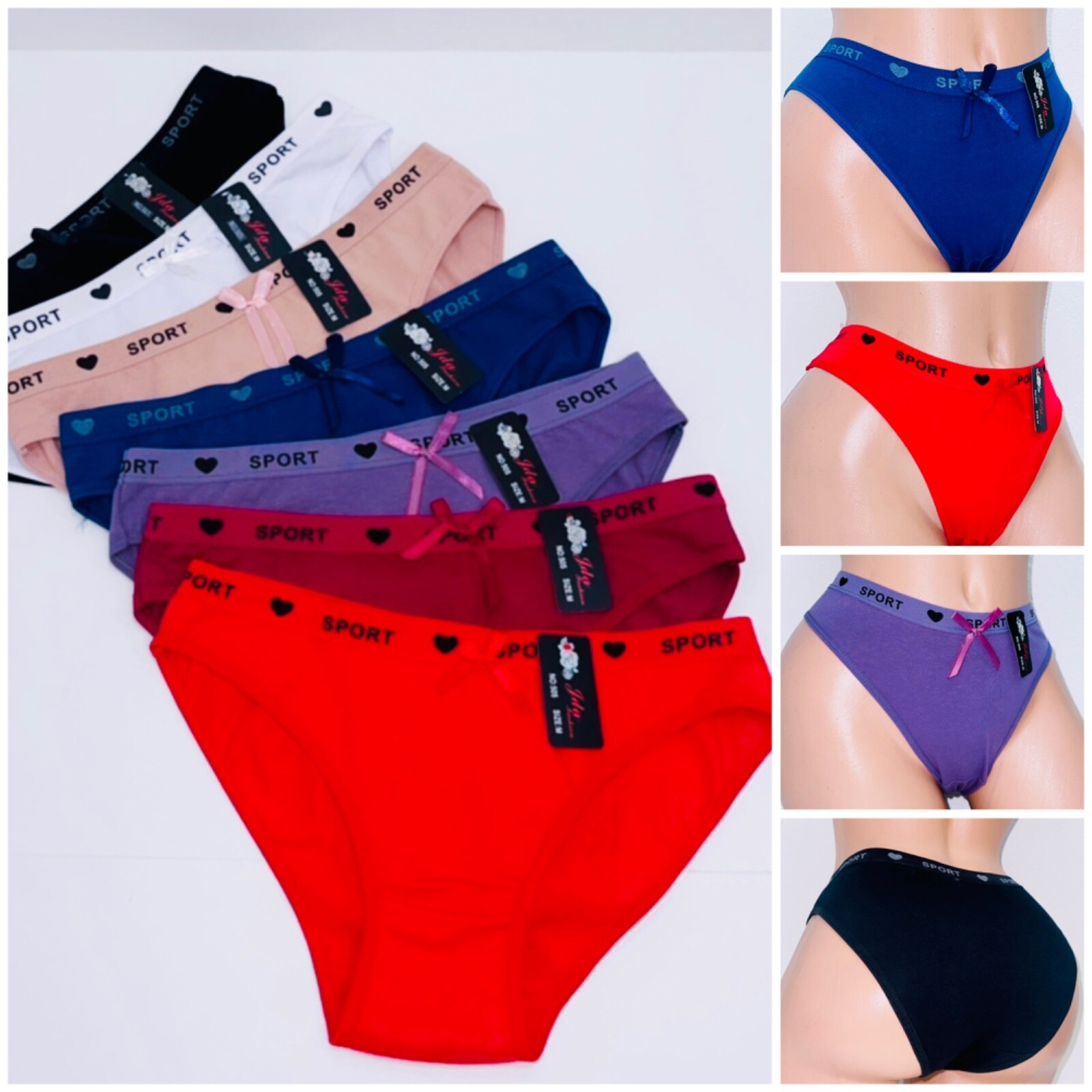 Lot of 6 Women’s Sexy Bikini Panties Brief Floral Lace Cotton Underwear 505 S-XL