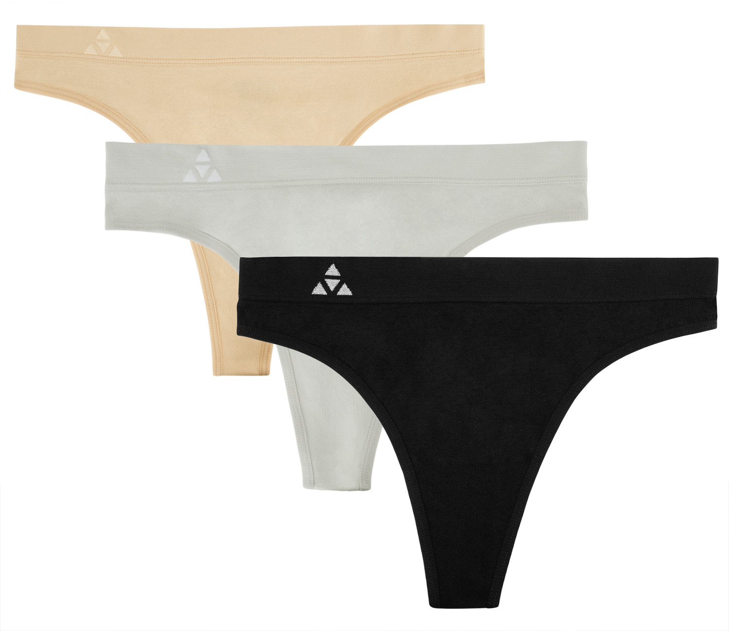 Balanced Tech Women’s Underwear 3Pack Wicking Performance Seamless Thong Panties