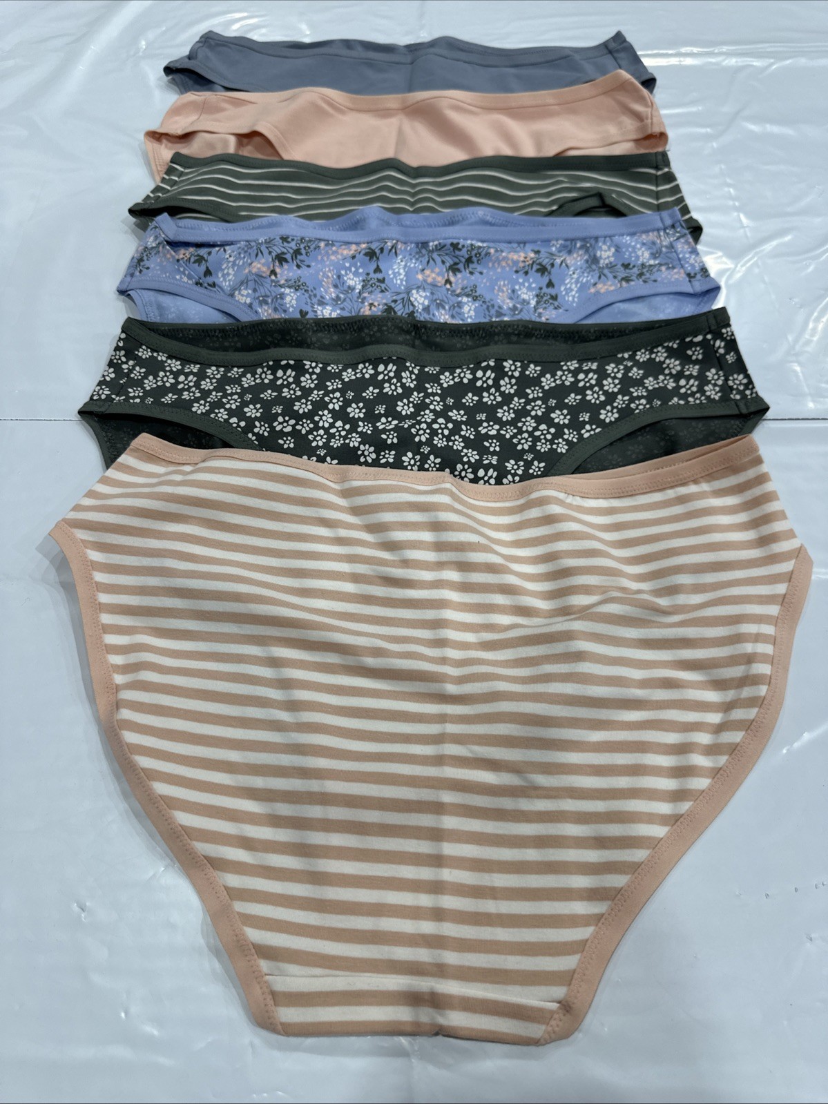 Pact Underwear Womens Multicolor Large Everyday Classic Fit Bikini 6-Pack CEB377