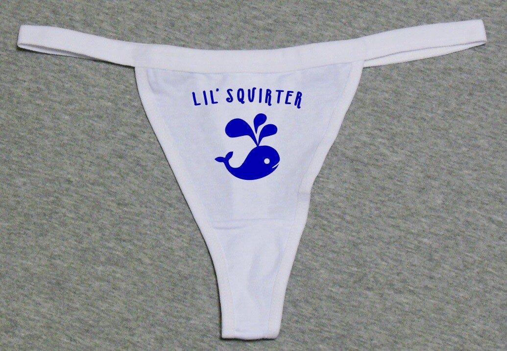 Sexy Little Squirter Funny Novelty Slut Cosplay Glow In Dark G-String Thong