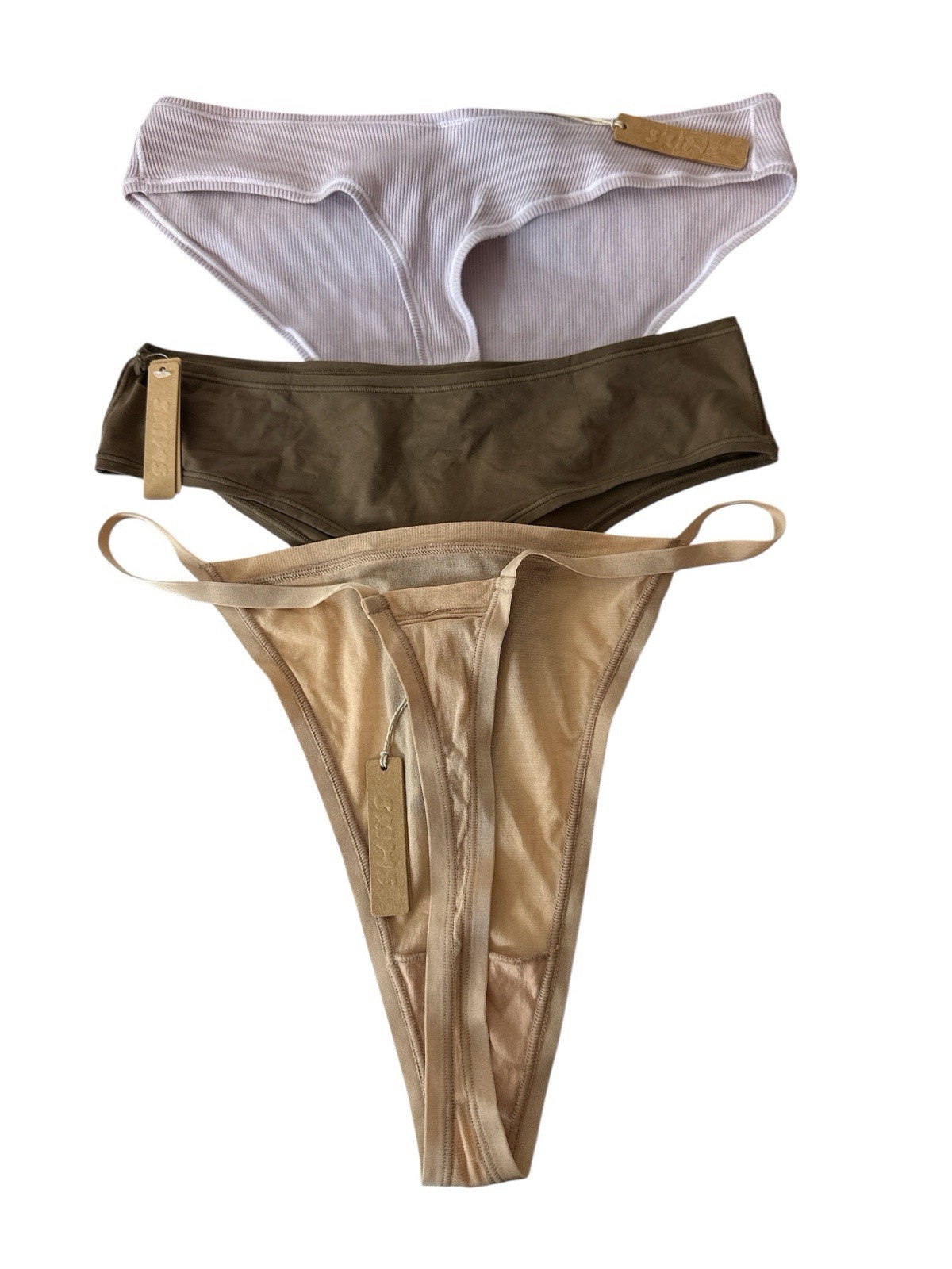 Skims Bundle LOT of 3 Thongs Panties Assorted Colors & Type All Size 4X New