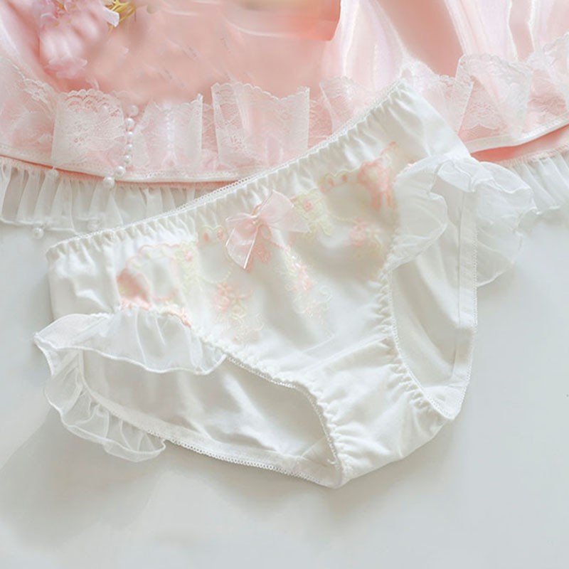 New Japanese Cute Lolita Girls Panties Briefs Princess Ruffles School Underwear