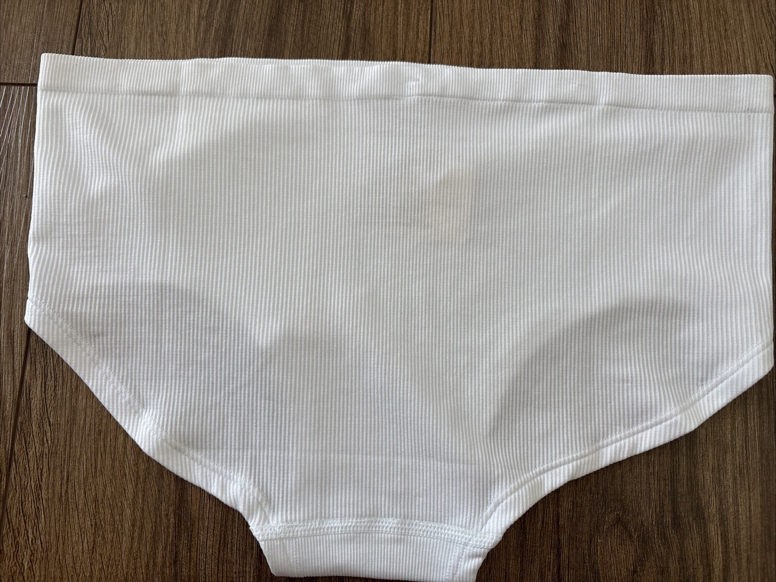 Anthropologie Panty Panties Seamless Ribbed Hipster Brief White Modal Large L XL