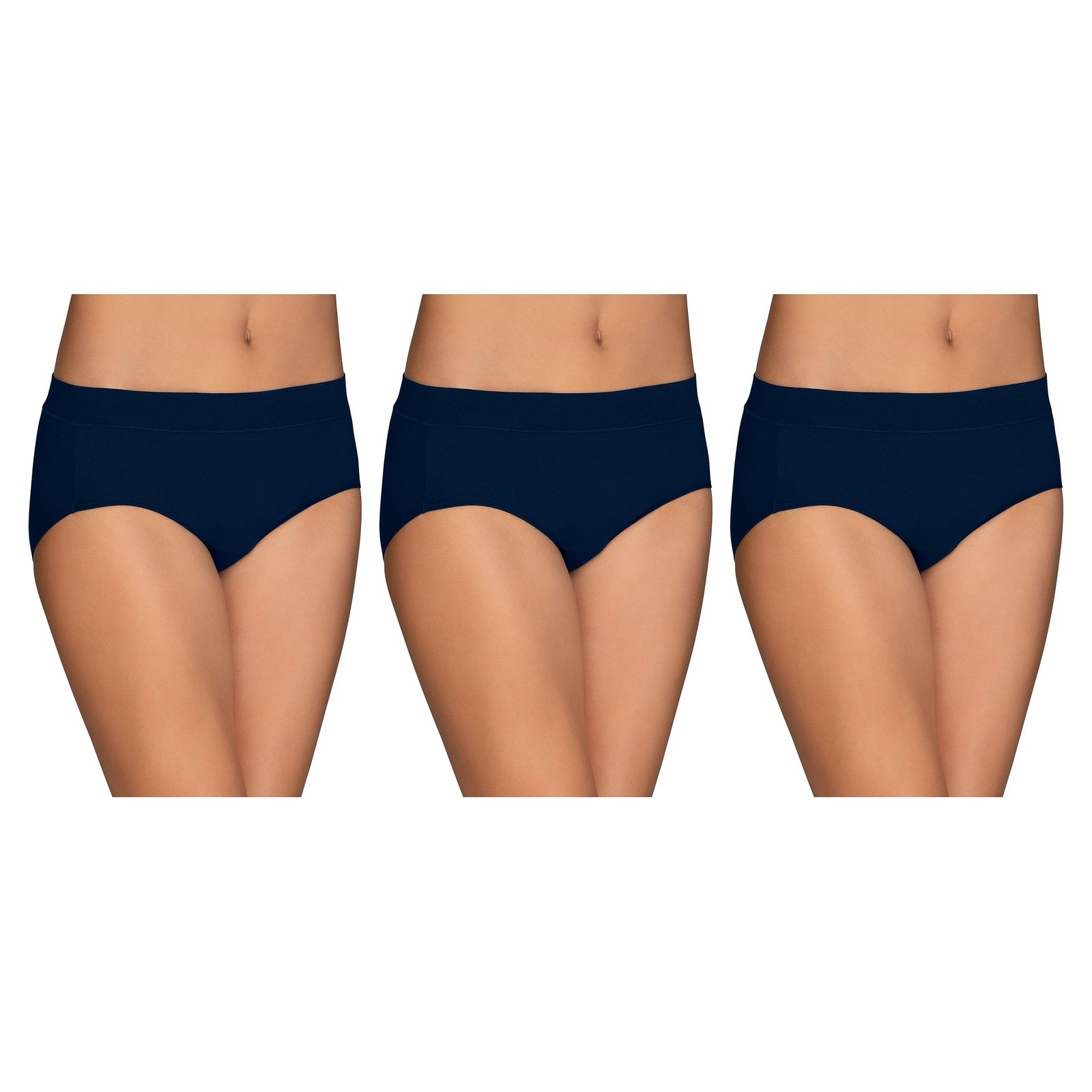 3 Pack Vanity Fair Beyond Comfort Seamless Hipster 18212 Ghost Navy Sz 5-6-7 NWT