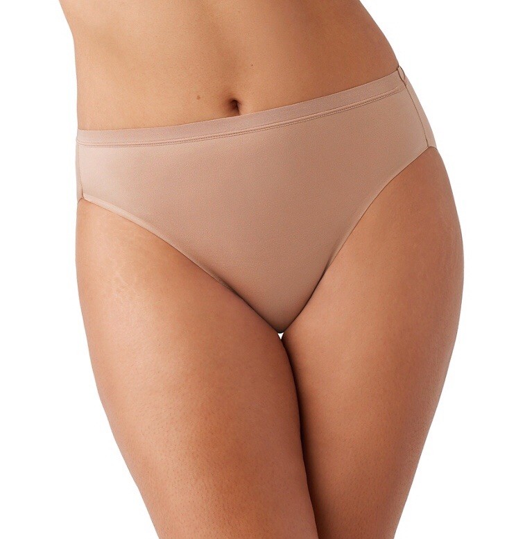 Wacoal Women’s Beige Inner Sheer Hi-Cut Panties Size Small 871397