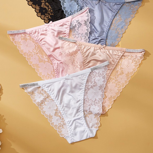 5 Pack Lot Sexy Womens Lace Panties Bikini Lingerie See Through French Underwear