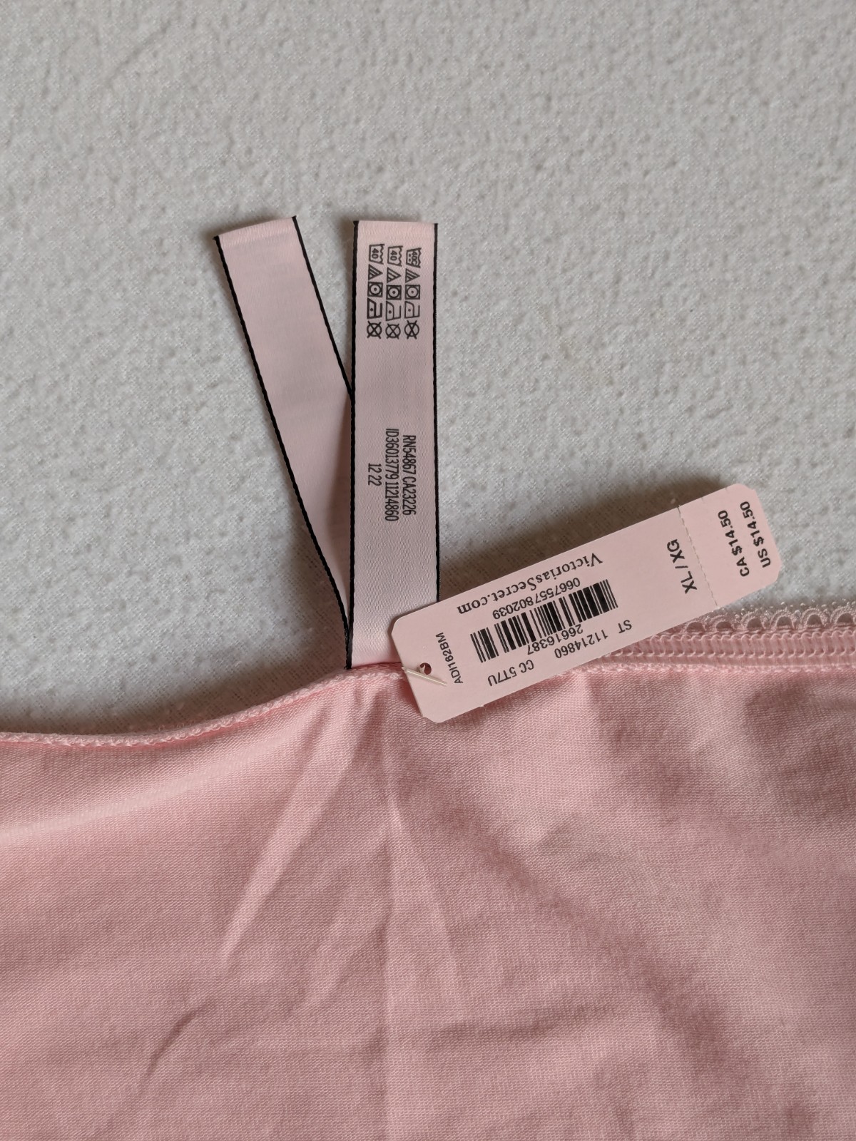 Victoria’s Secret New Bikini Lace Trim XL Pink Strawberry Embroidery Cotton