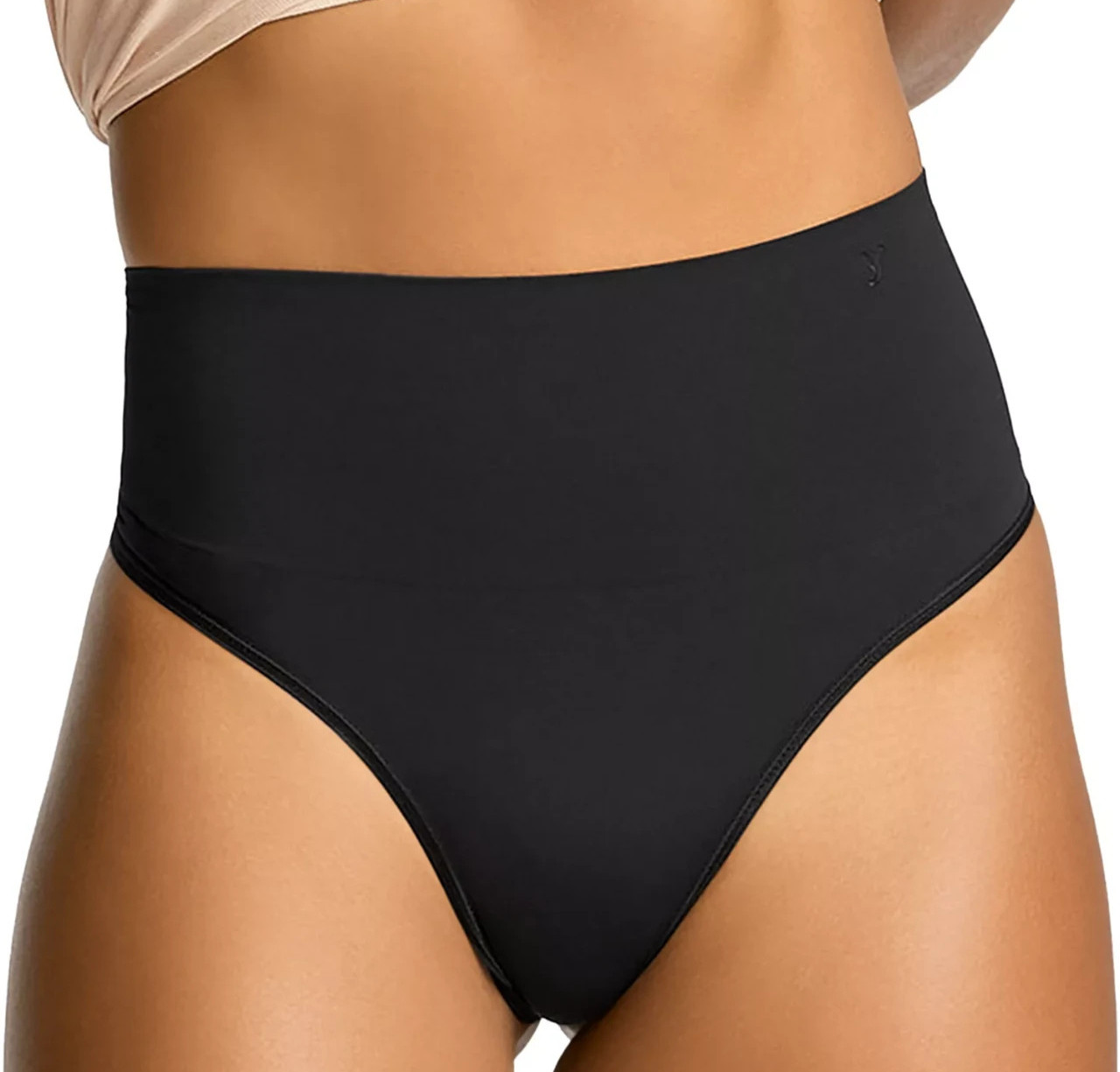 NWT yummie Ultralight Nylon Thong Black Sz L/XL YT5-160