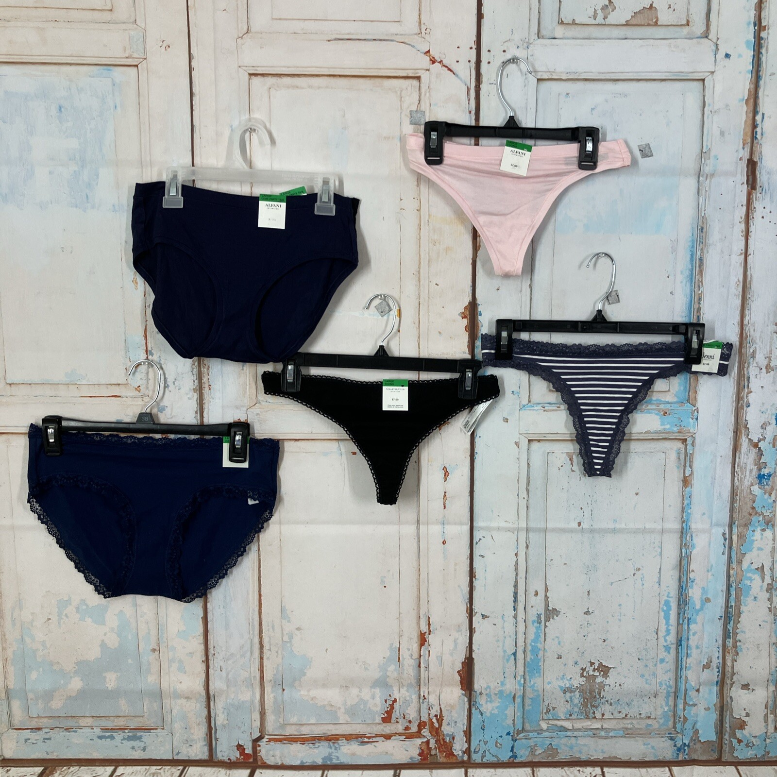 Mixed Lot Of Panties 3 Thong 3 Bikini 6 Pack Assorted Brands And Colors NWT