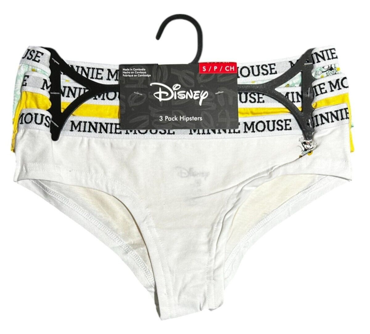 Minnie Mouse 3 Pack Hipsters S