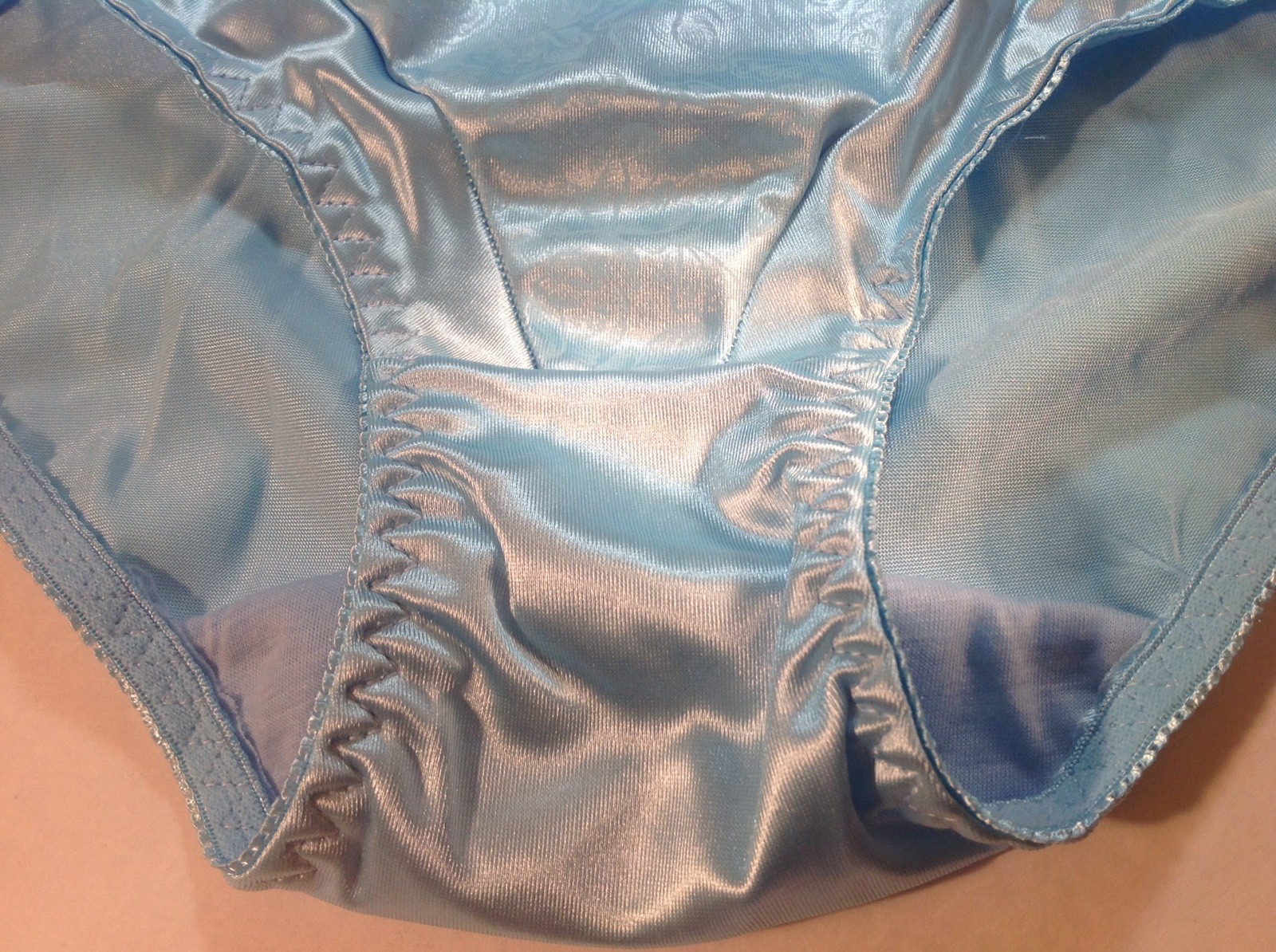 Women Panties,Briefs,Control Panties Ann Diane SZ. XL.Sea Blue Satin
