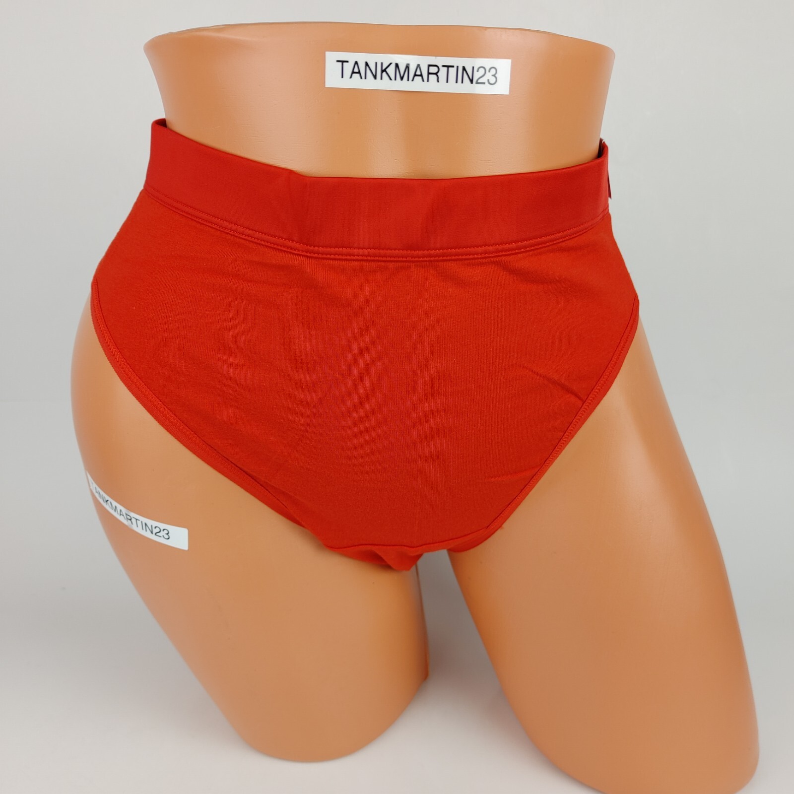 LANE BRYANT CACIQUE PLUS 18/20 COTTON HIPSTERS PANTY BRIGHT RED W/ LACE ACCENTS