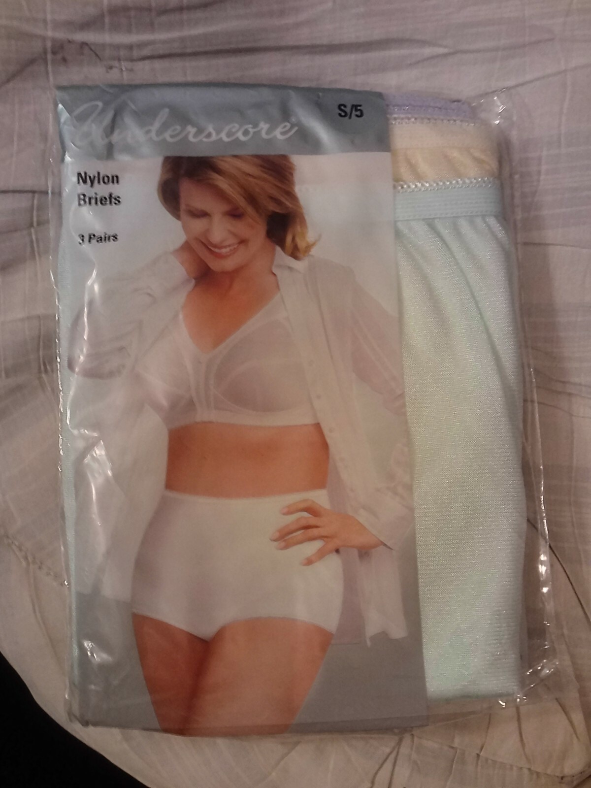 3 PR. JC PENNY~UNDERSCORE~FULL BRIEF NYLON PANTIES~VINTAGE STYLE~NIP~SIZE 5~L@@K