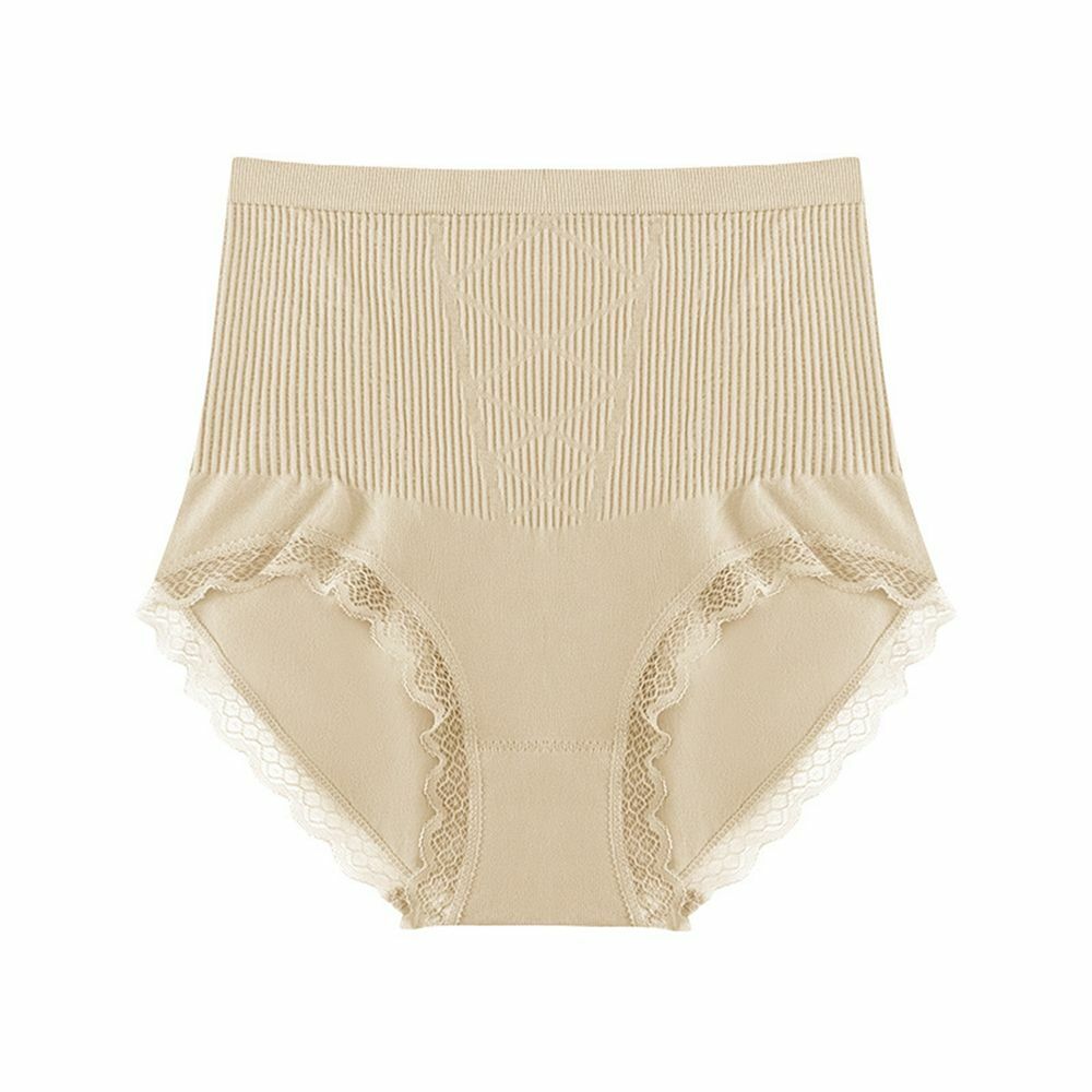High-waist Abdominal Panties Cotton Antibacterial Lace Briefs Shaping Panties UK