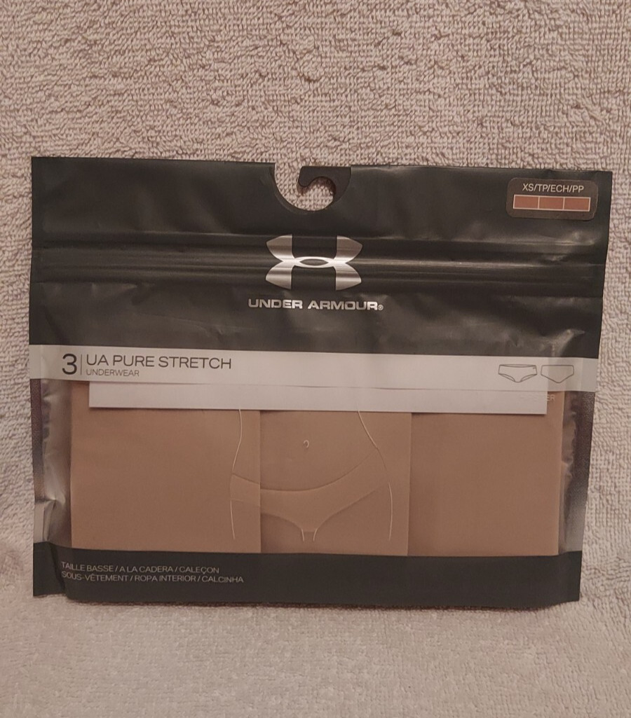 Under Armour Women’s UA Pure Stretch Hipster Underwear 3 Pk Nude Sz XS 1325616