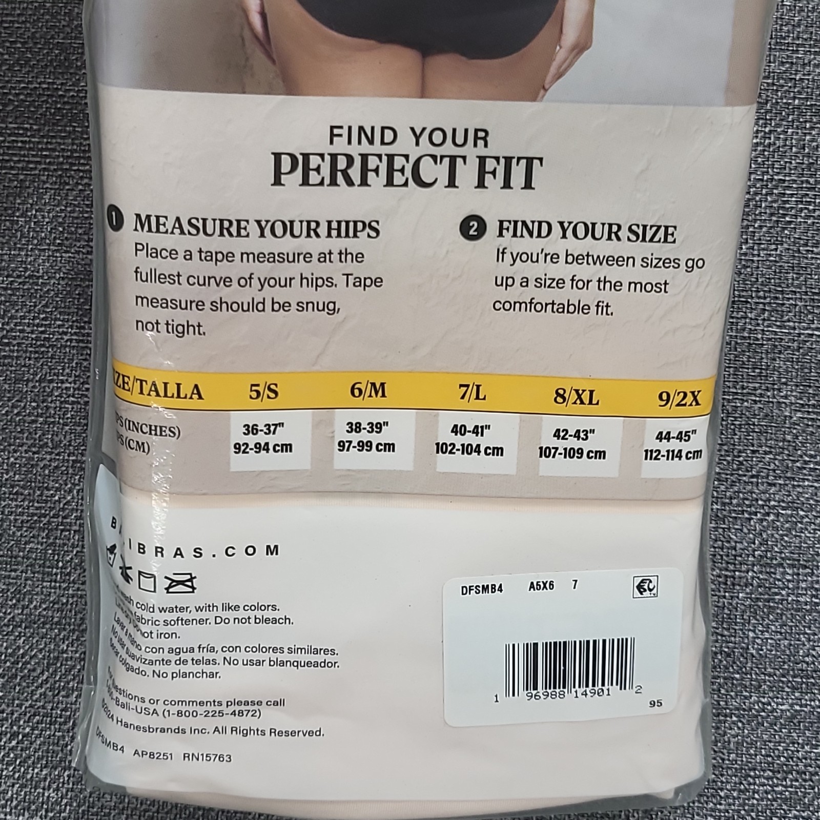 Bali Womens 4 Pack of Seamless Microfiber Briefs Underwear Panties Size 7/L