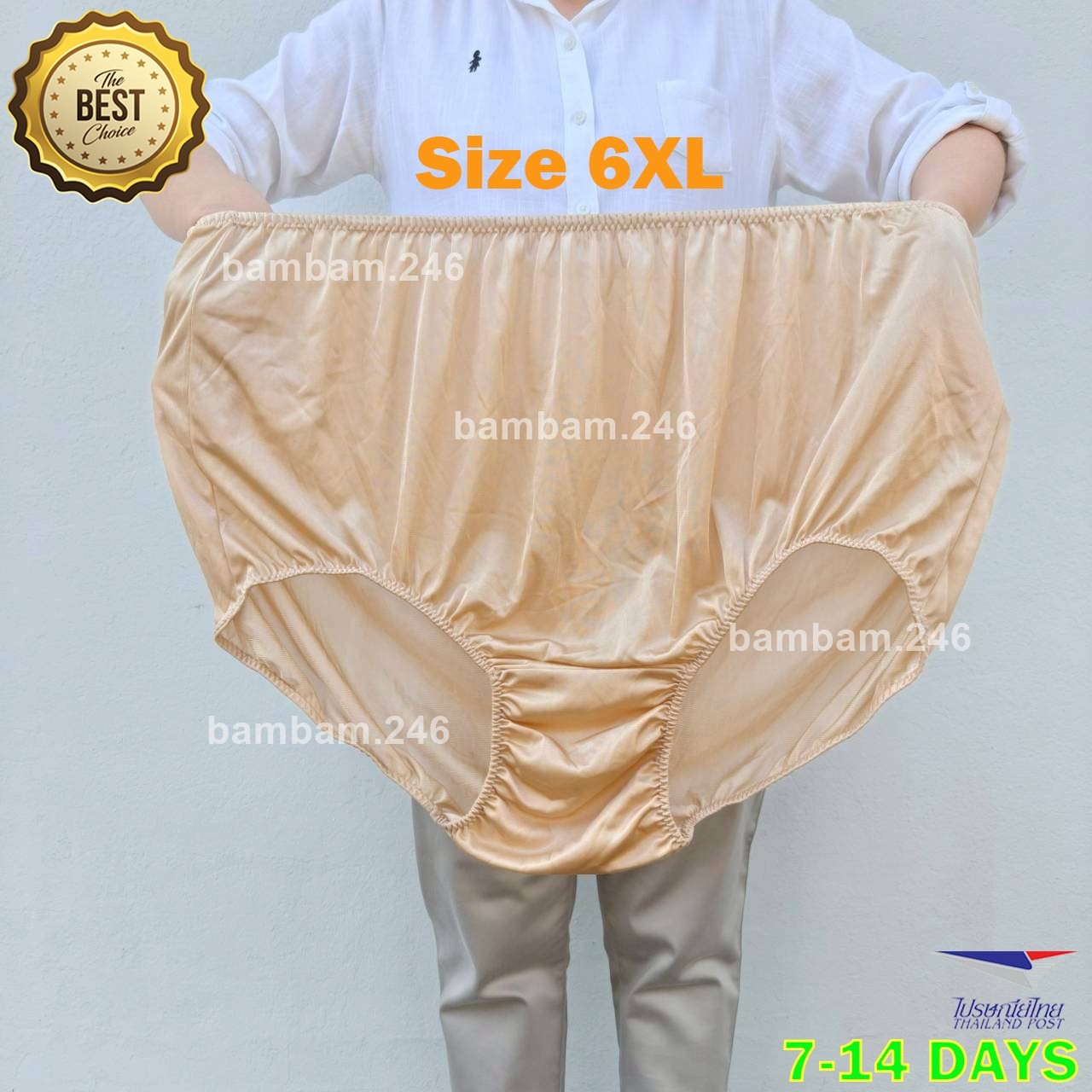 Women’s Men’s VTG Shiny Nylon Underwear Plus Size 6XL Panties Briefs Full Cut Wa
