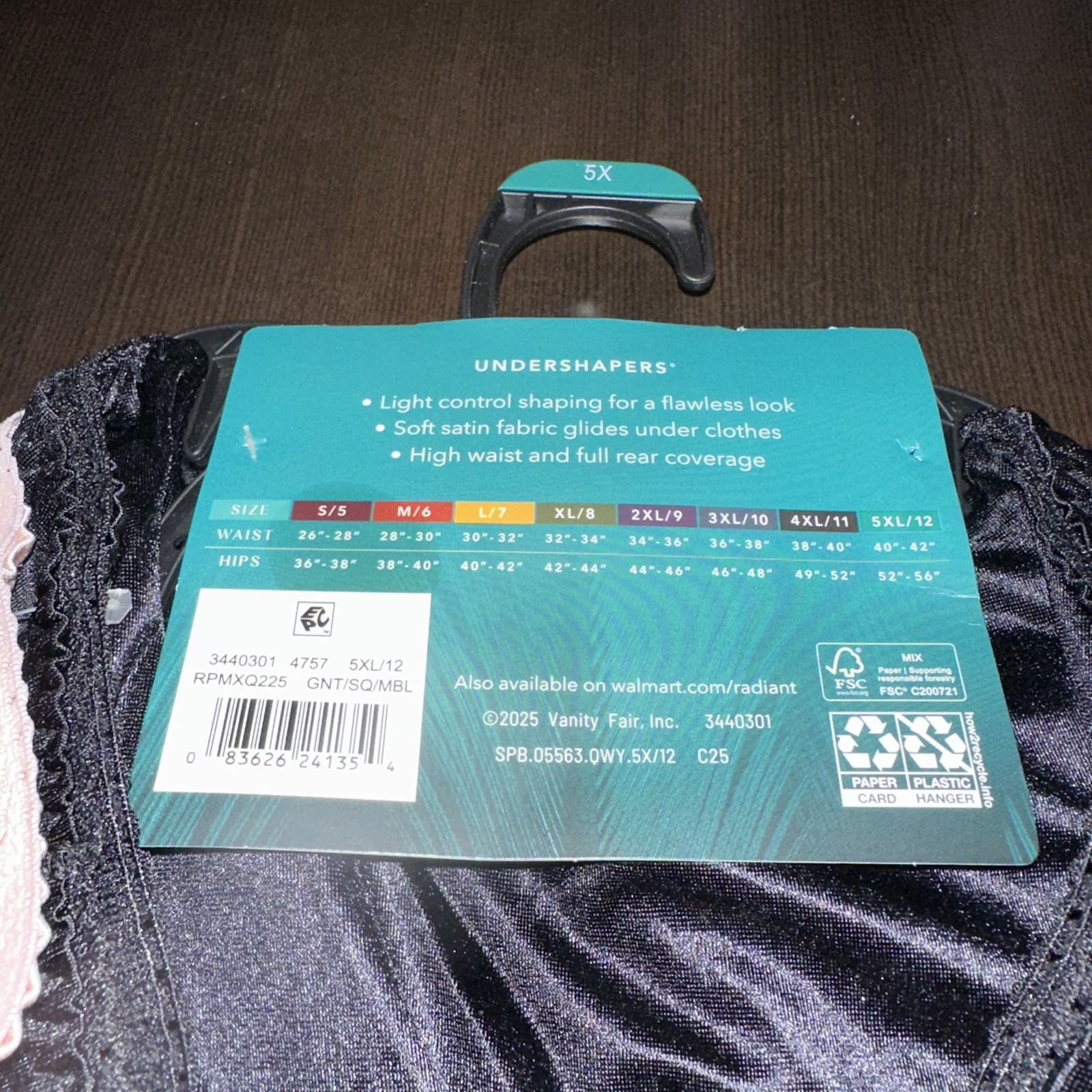 Vanity Fair Radiant Undershapers Brief Underwear 3 Pair Nylon Women 5XL/12
