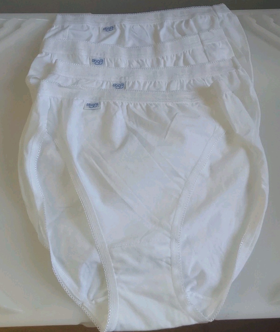 Sloggi 4 Pack Cotton Briefs In White Size 10 QVC.