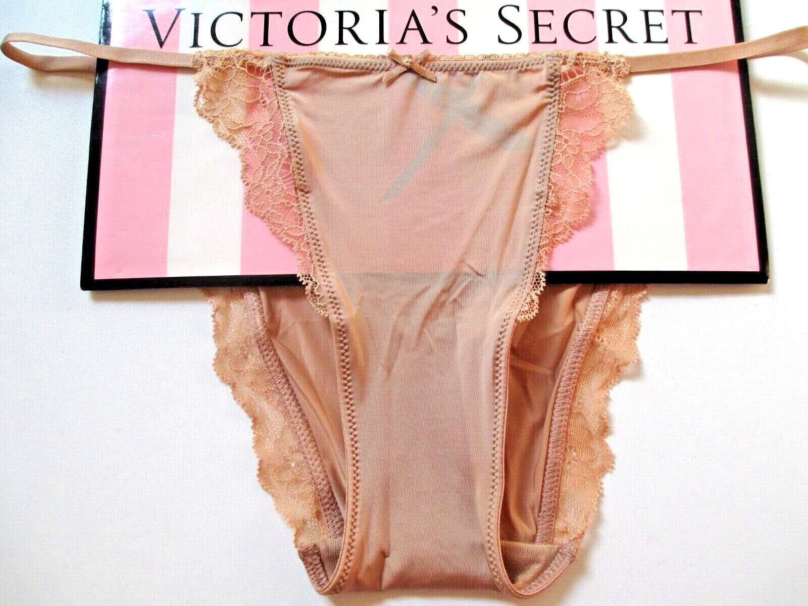 VICTORIA’S SECRET DREAM ANGELS String Bikini Panty M L XL 2XL Beige NWT VS