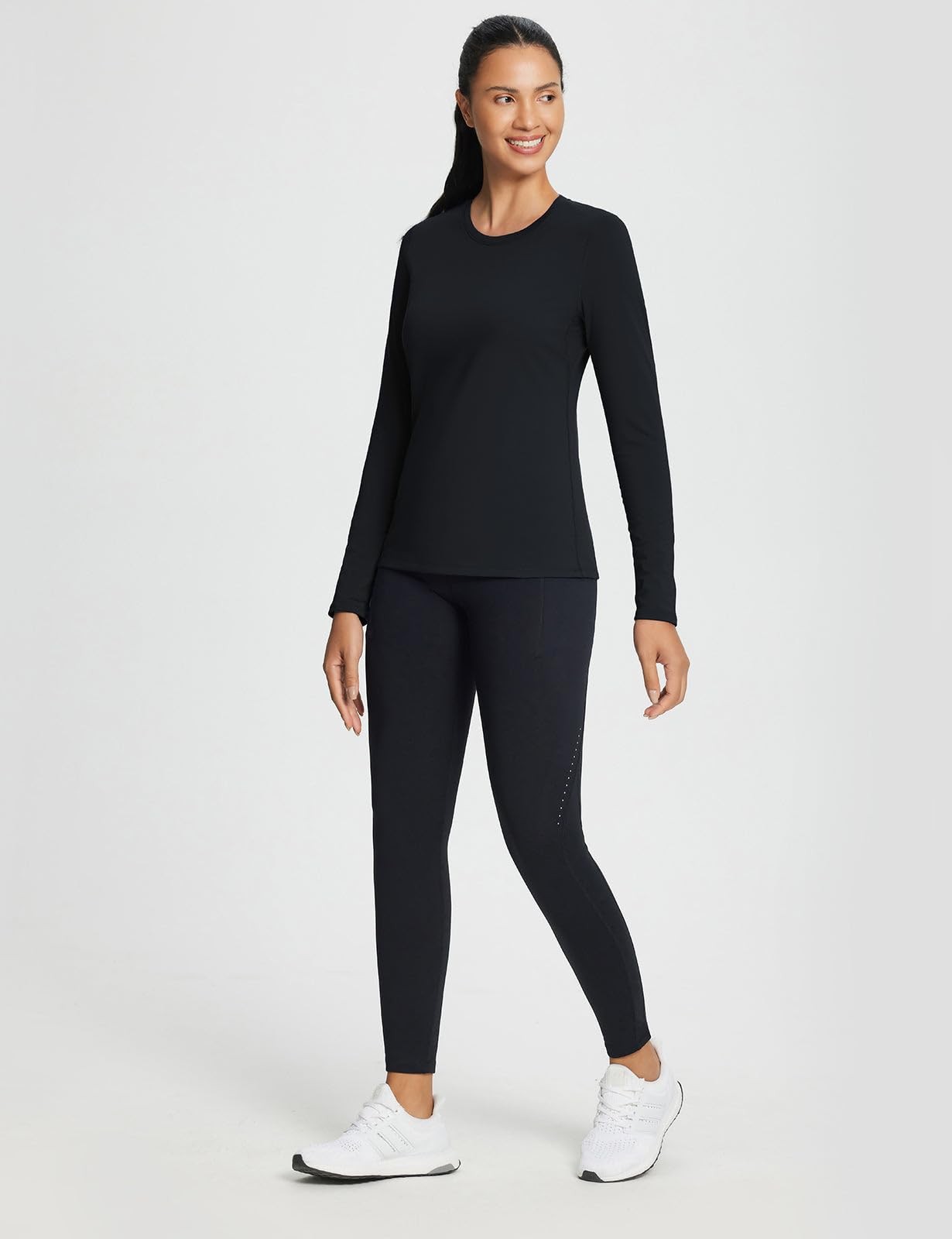 Women’s Thermal Shirts Fleece Lined Long Sleeve Winter Tops Cold Weather Runn…