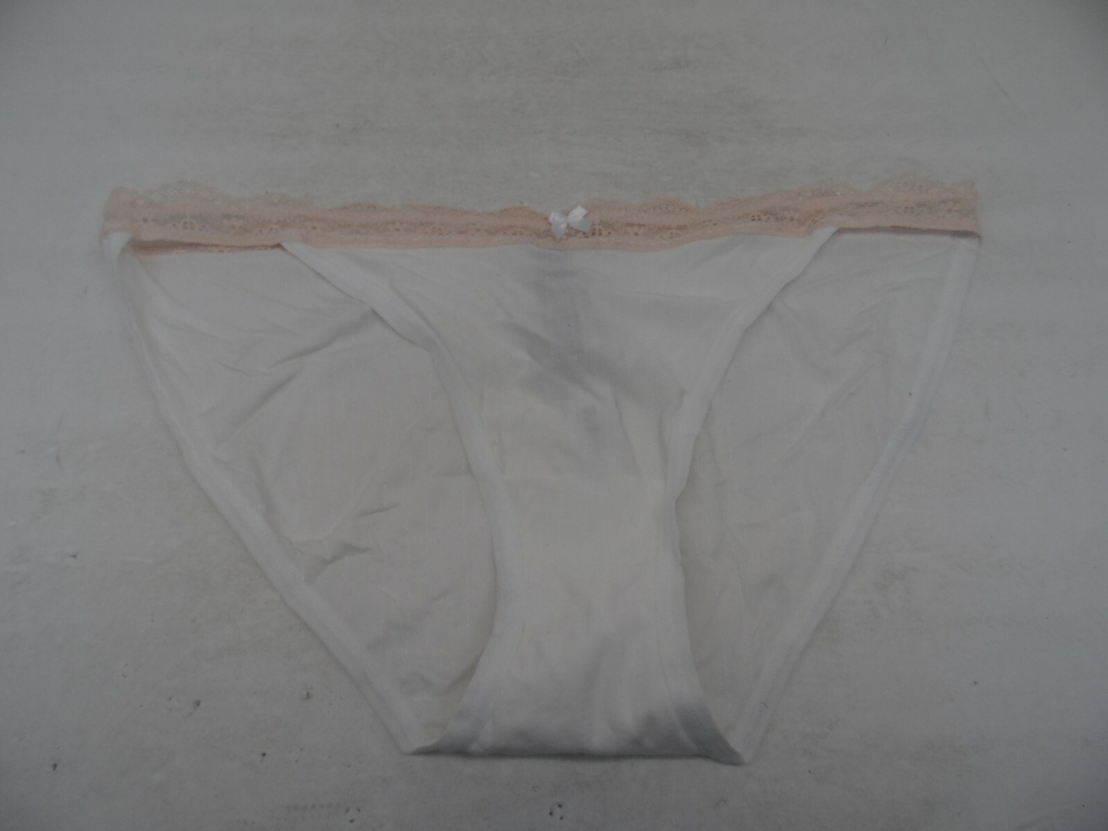 Adore Me Women’s Risque Lace Trim Panty 07588 White 0X