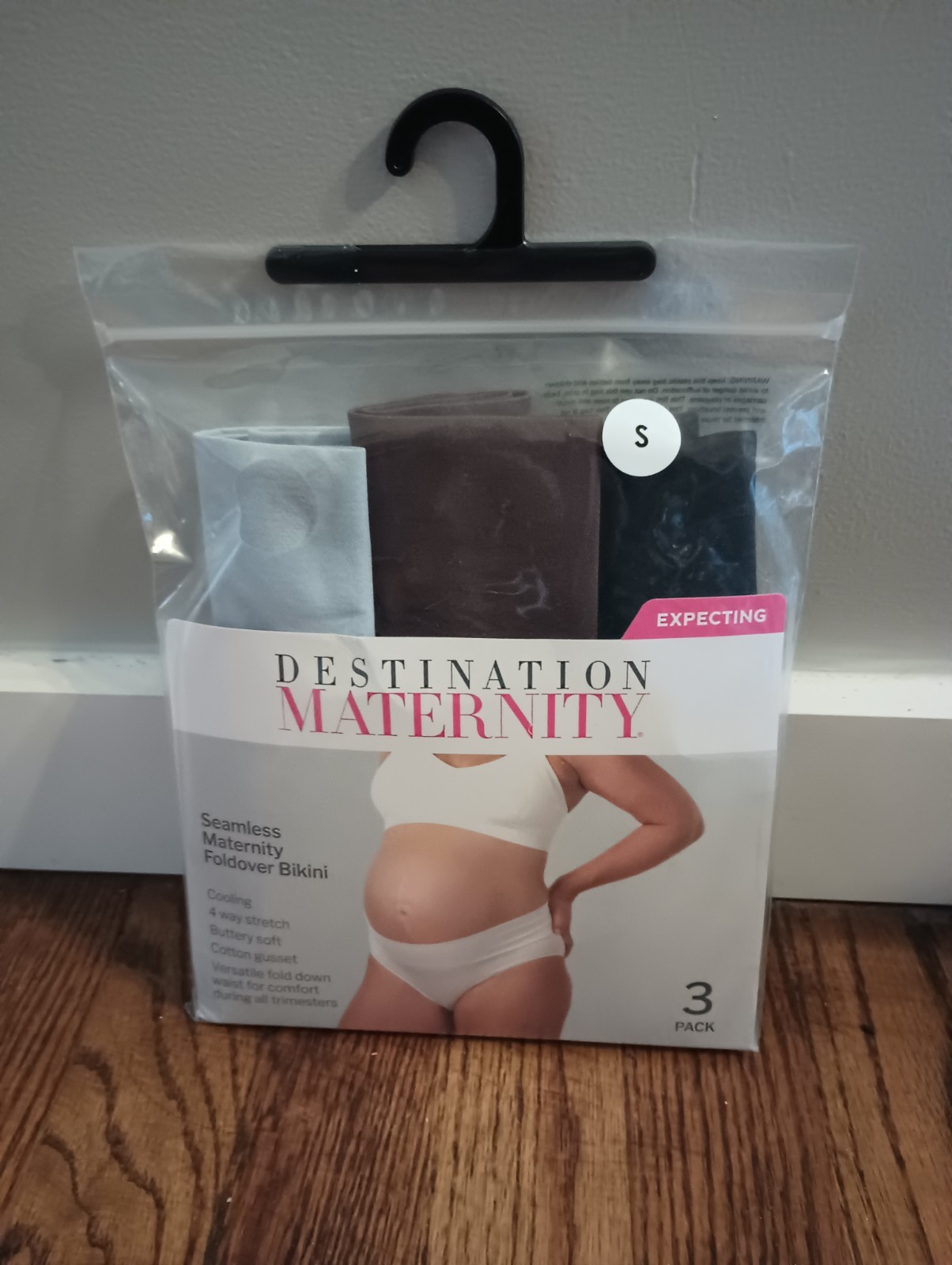 NEW Destination Maternity Seamless Foldover Bikini Underwear 3 pk Small 4 6
