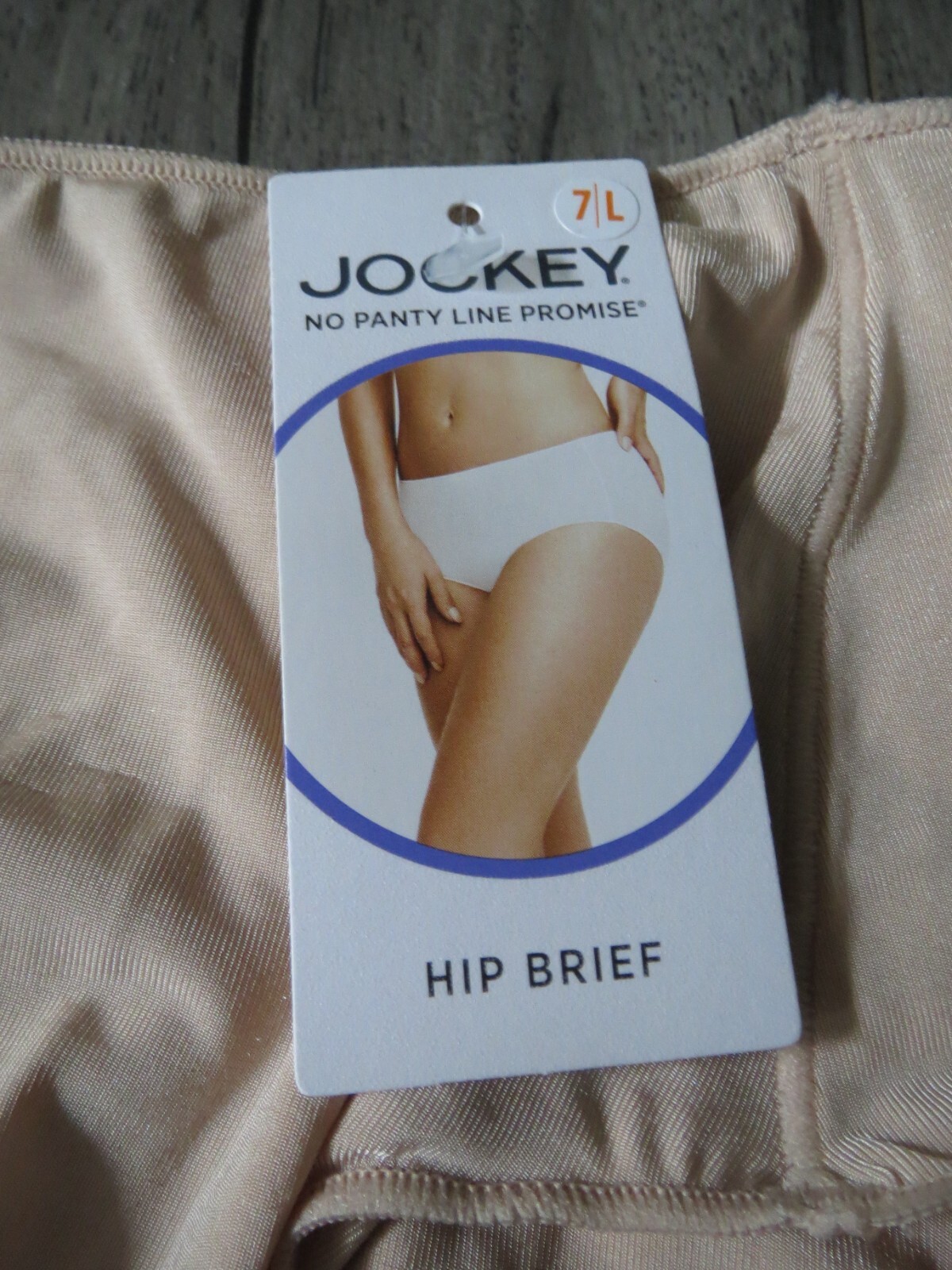 womens jockey lot/2 no pantyline promise Nude hip brief panties, sz 7/L, NWT