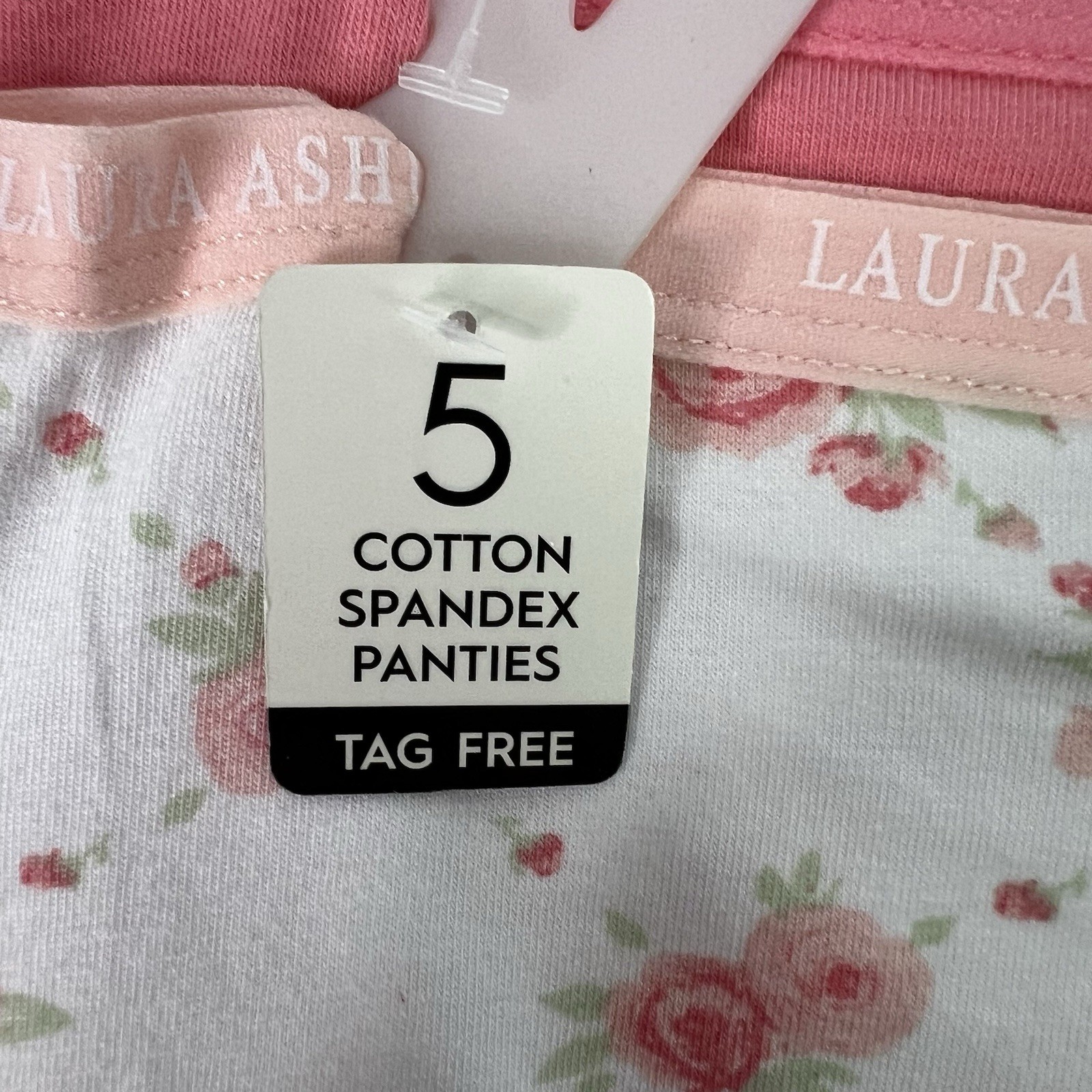 Laura Ashley Women’s Panties Sz Medium Pkg/5 Briefs Tag Free Multi Colors