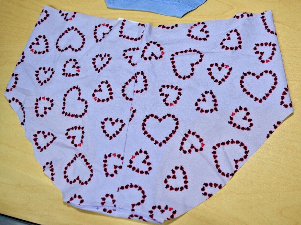 3 NWT Victorias Secret Bikini Hiphugger Heart White Multicolor Panty L Large Lot