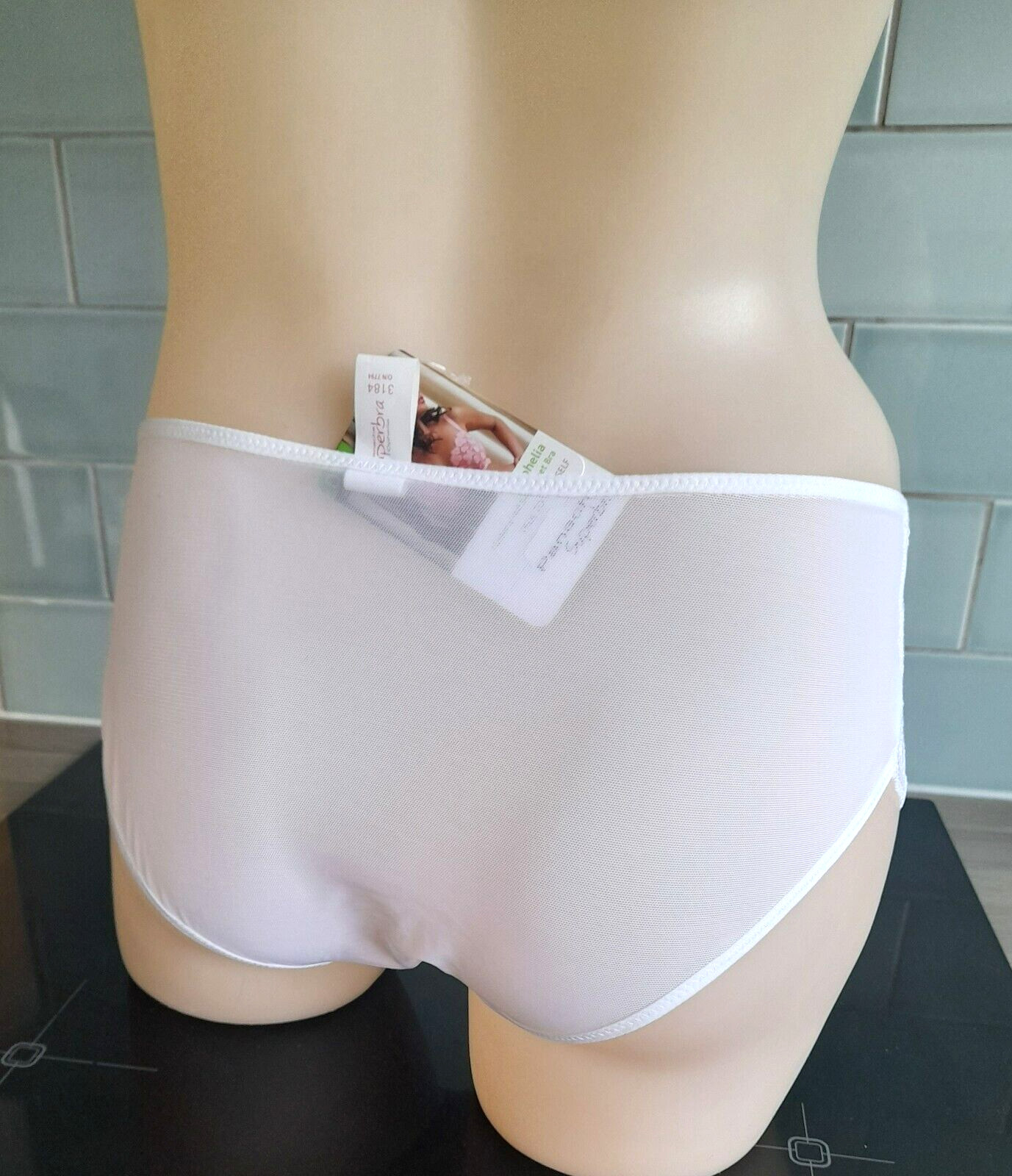 Panache White OPHELIA Sheer Hipster Shorts