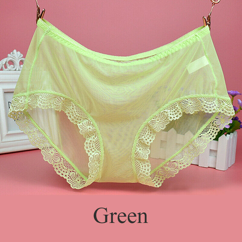 1/5 Pack Lot Womens Sexy Underwear See Through Lingerie Lace Mesh Briefs Panties