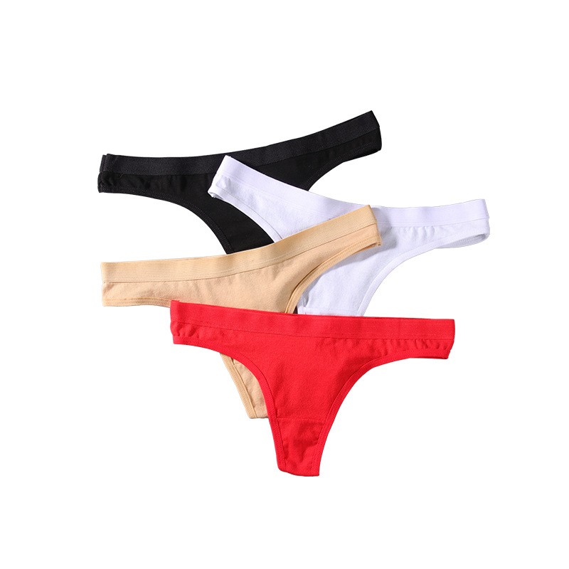 4 Pack Lot Ladies Womens Sexy Panties Briefs Low Waist Bikinis Thongs Underwear