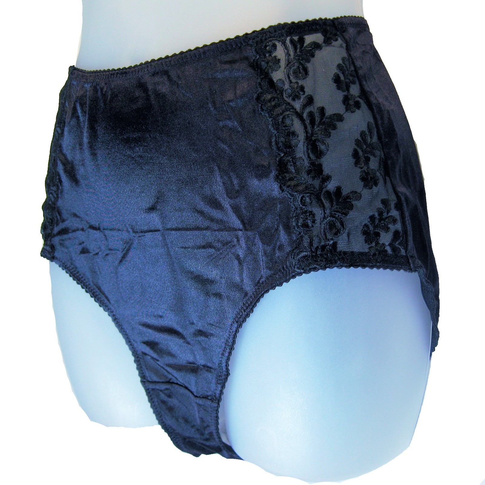 Breezies Set of 2 Nylon Lycra Full Cut Panties UltimAir A04366 TAUPE/BLACK Sz 6