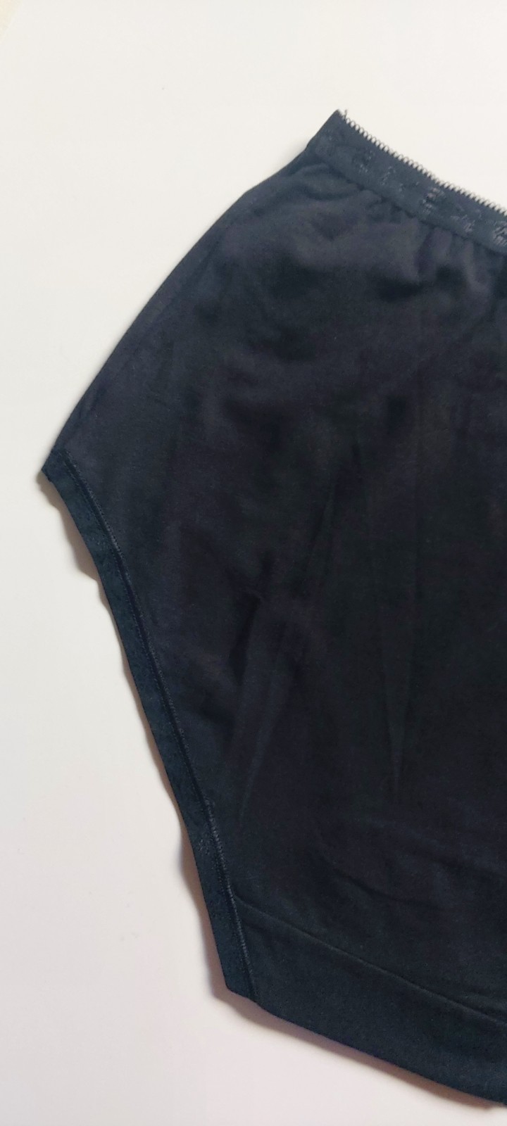 Authentic M & S BLACK Cotton Rich Jacquard Waist High Rise Full Briefs UK 10 -24