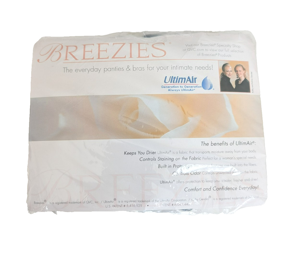 Breezies Set of 4 Nylon Lycra Full Cut Women’s Briefs w/UltimAir Ivory Size 8