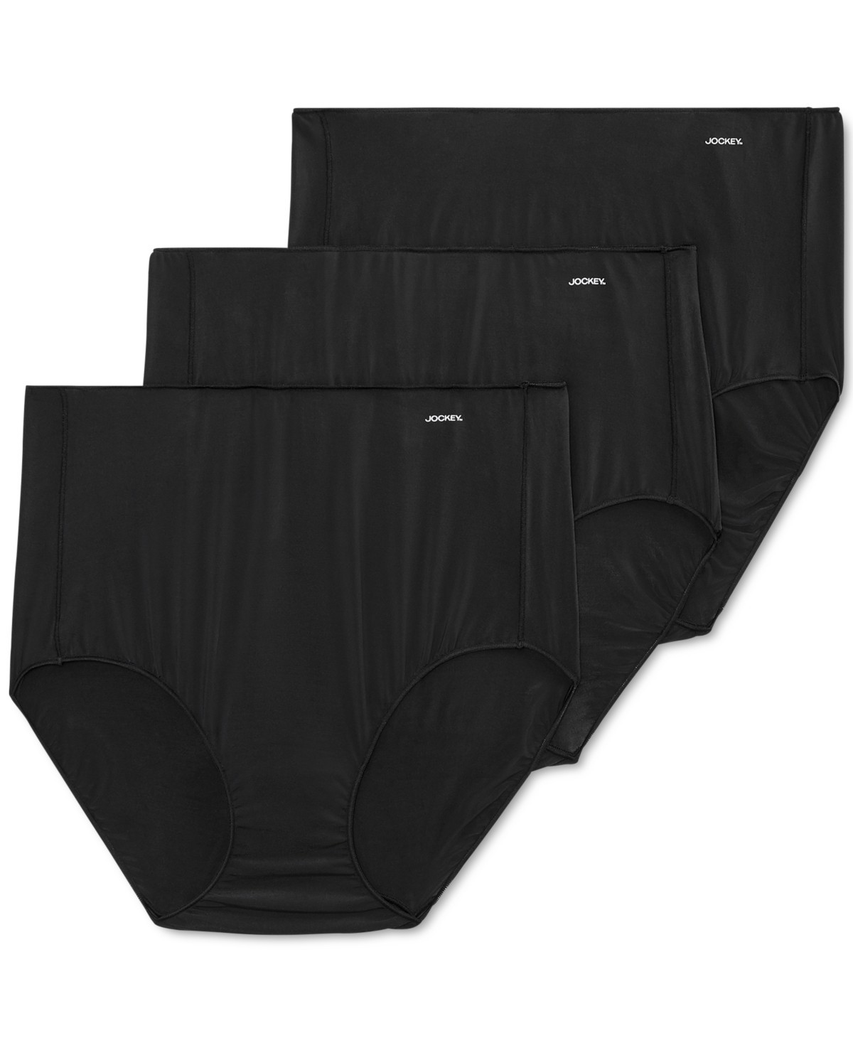 Jockey L108644 3-Pack No Panty Line Promise Tactel Full Rise Brief Size 5/S