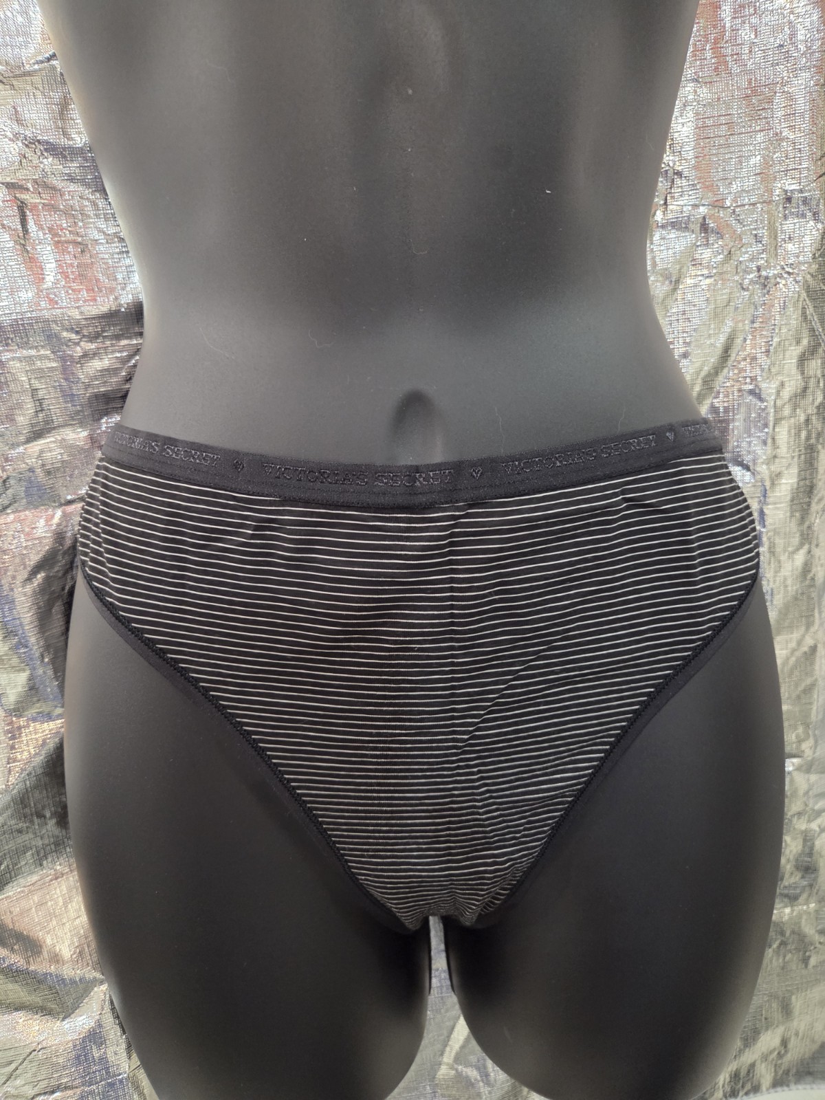 NWT Victoria’s Secret Bikini Cotton Panty Black White XL 1X 9