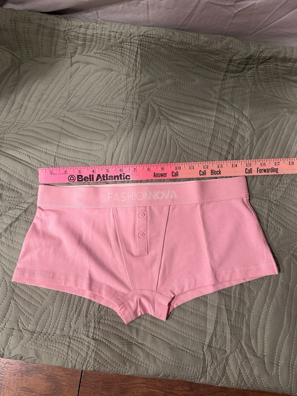 Fashion Nova Women’s 2 Pack Pink Solid Panties Boyshort+Thong S/M Cotton Blend