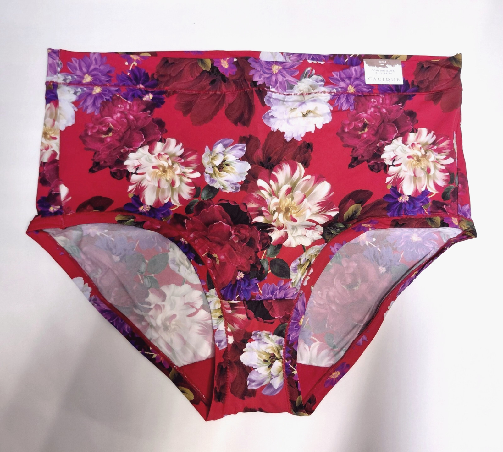 22/24 CACIQUE Lane Bryant COMFORT BLISS VENETIAN RED SILKY FULL BRIEF PANTIES