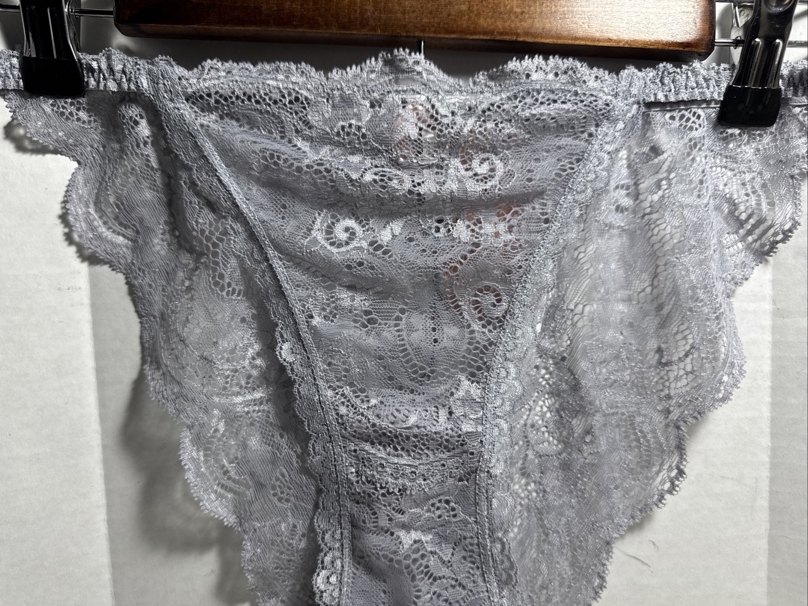 Third Love Strappy Panty Lilac/grey Lace Panty XXL New with tags