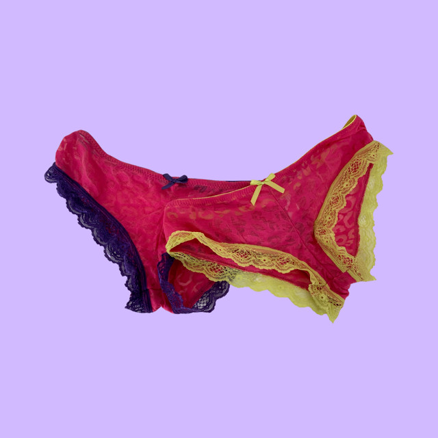 2 Pairs Honey B Lace Trim Panties Dynashape Cheekster Thong Knickers Underwear