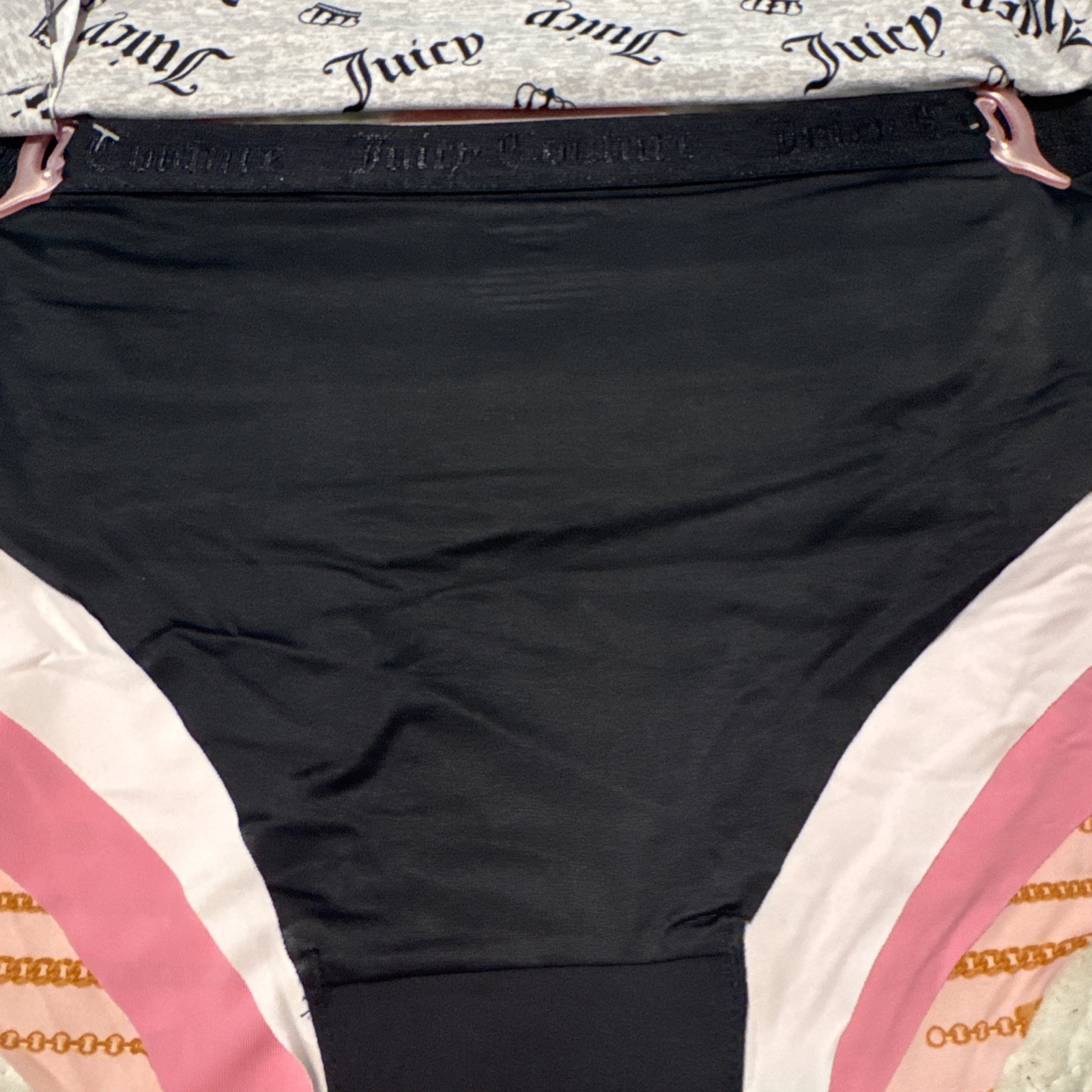 Juicy Couture Intimates 5 Pack Bikini Panties Underwear XL Pink White Black Gray